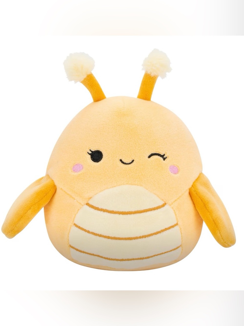 Squishmallows Yellow grasshopper 5" with Cream Belly and Pink Cheeks